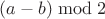 $(a-b)\bmod2$