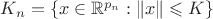 $K_n = \{x \in \mathbb{R}^{p_n}: \|x\| \leqslant K\}$