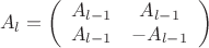 $$A_l=\left (\begin {array}{ccc}A_{l-1}&A_{l-1}\\A_{l-1}&-A_{l-1}\end {array}\right )$$