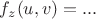 $f_z(u,v)=...$