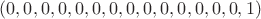 $(0,0,0,0,0,0,0,0,0,0,0,0,0,0,1)$