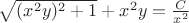 $\sqrt{(x^2y)^2+1}+x^2y=\frac{C}{x^2}$