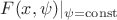 $F(x,\psi)|_{\psi=\mathrm{const}}$