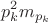 \[p_k^2 m_{p_k } \]