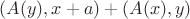 $(A(y), x+a)+(A(x),y)$