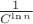 $1\over C^{\ln n}$