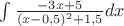 $\int\frac{-3x+5}{(x-0,5)^2+1,5}dx$