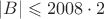 $|B| \leqslant 2008 \cdot 2$