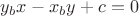 $y_bx-x_by+c=0$