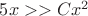 $5x >> Cx^2$