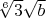 $\sqrt[6]{3}\sqrt{b}$