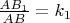 $\frac{AB_1}{AB}=k_1$