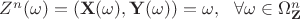 $Z^n(\omega) = (\mathbf{X}(\omega), \mathbf{Y}(\omega)) = \omega, ~~ \forall \omega \in \Omega_{\mathbf{Z}}^n$