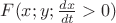 $F(x;y;\frac{dx}{dt}>0)$