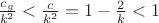 $\frac{c_g}{k^2}<\frac{c}{k^2}=1-\frac{2}{k}<1$