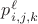 $p^\ell_{i, j, k}$