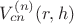 $V_{cn}^{(n)}(r,h)$ $V_{cn}^{(n)}(r,h)$