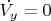 $\dot{V_y}=0$
