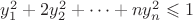 $y_{1}^{2}+2y_{2}^{2}+\dotsb+ny_{n}^{2}\leqslant1$