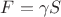 $F=\gamma S$