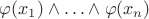 $\varphi(x_1)\wedge\ldots\wedge\varphi(x_n)$