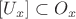 $[U_x] \subset O_x$