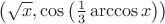 $\QQ\left(\sqrt{x}, \cos\left(\frac{1}{3}\arccos x\right)\right)$
