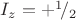 $I_z=+{}^1\!/_2$