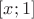 $[x;1]$