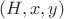 $(H, x, y)$