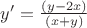 $y'=\frac {(y-2x)} {(x+y)}$