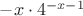 $-x\cdot4^{-x-1}$