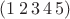 $(1\,2\,3\,4\,5)$