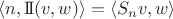 $\langle n,\mathrm{I\!I}(v,w)\rangle=\langle S_n v, w\rangle$