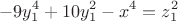 $$
-9y_1^4+10y_1^2-x^4=z_1^2
$$