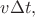 $v\Delta t,$