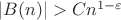$|B(n)|>C{n}^{1-\varepsilon}$