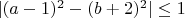 $|(a-1)^2-(b+2)^2| \le 1$