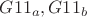 $G11_a, G11_b$