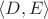 $\langle D,E\rangle$