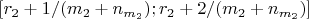 $[r_2+ 1/(m_2+n_{m_2}) ; r_2+ 2/(m_2+n_{m_2})]$