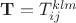$\mathbf T=T_{ij}^{klm}$