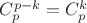 $C^{p-k}_p=C^k_p$
