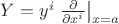 $Y=y^i \left. \frac{\partial}{\partial x^i}\right|_{x=a}$