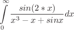 $$\int\limits_{0}^{\infty} \frac {sin (2*x)} {x^3 - x + sin x} dx$$