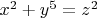 $x^2 + y^5 = z^2$