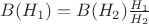 $B(H_1) = B(H_2)\frac{H_1}{H_2}$