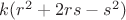 $k(r^2+2rs-s^2)$