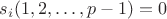 $s_i(1,2,\ldots ,p-1)=0$