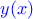 $\color{blue}y(x)$